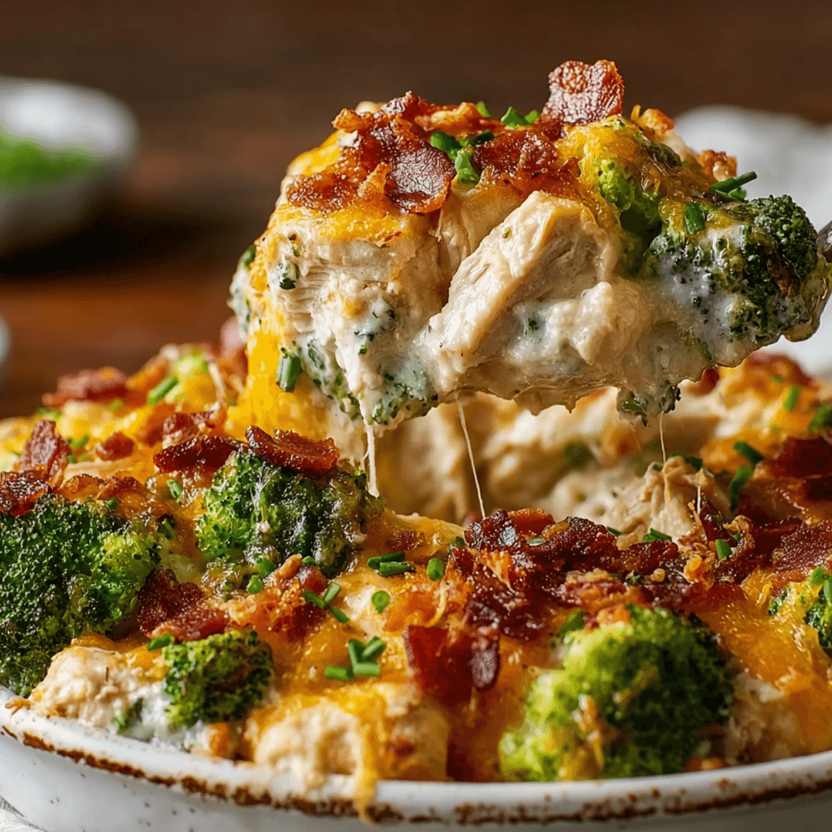 Creamy Low Carb Chicken Casserole With Broccoli and Bacon Creamy Low Carb Chicken Casserole With Broccoli and Bacon